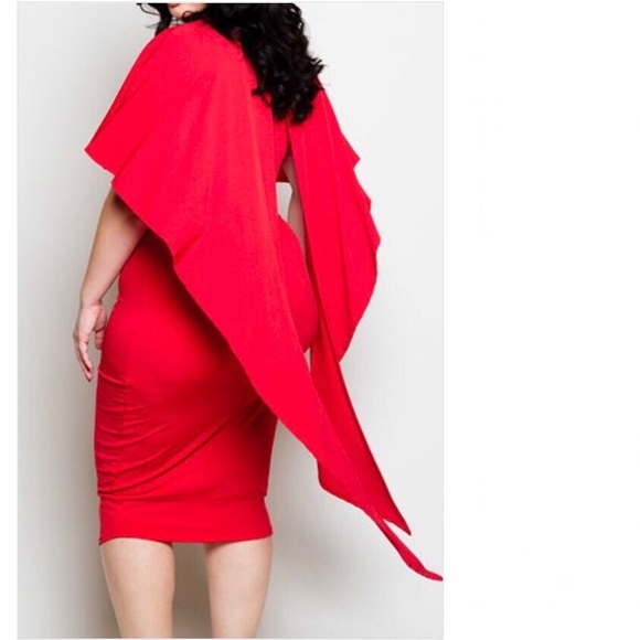 Laura Bodycon Cape Dress - Picture 2 of 3